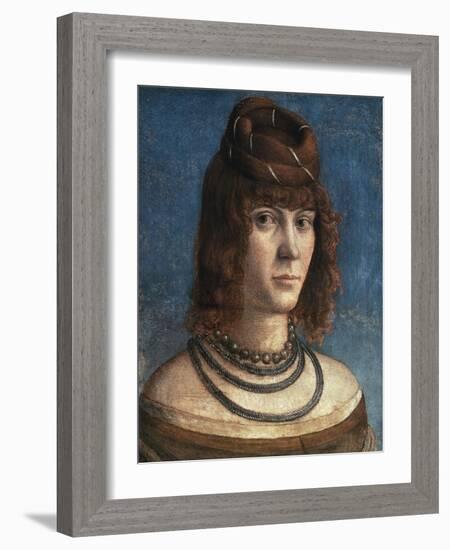 Portrait of Courtesan-Vittore Carpaccio-Framed Giclee Print