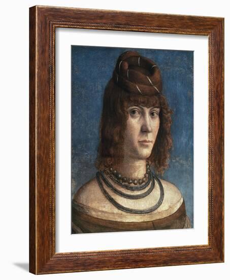 Portrait of Courtesan-Vittore Carpaccio-Framed Giclee Print