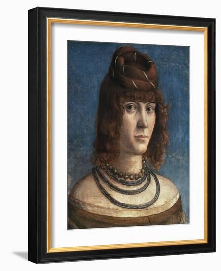 Portrait of Courtesan-Vittore Carpaccio-Framed Giclee Print