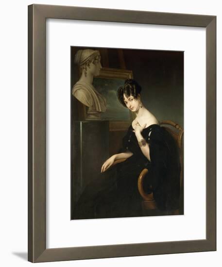 Portrait of Cristina Trivulzio Belgiojoso-Francesco Hayez-Framed Giclee Print