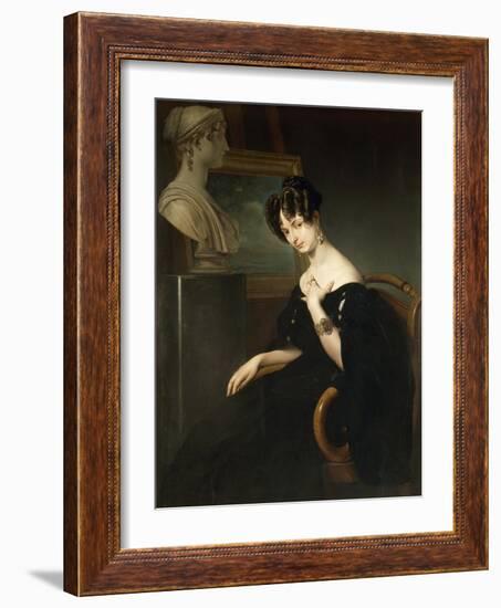 Portrait of Cristina Trivulzio Belgiojoso-Francesco Hayez-Framed Giclee Print