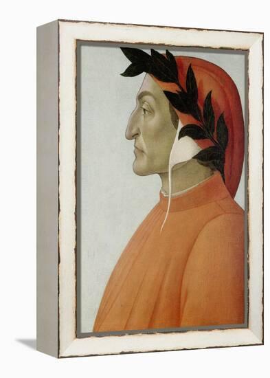 Portrait of Dante Alighieri-Sandro Botticelli-Framed Premier Image Canvas