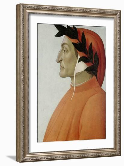 Portrait of Dante Alighieri-Sandro Botticelli-Framed Giclee Print