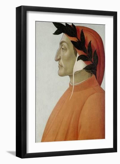 Portrait of Dante Alighieri-Sandro Botticelli-Framed Giclee Print