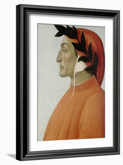 Portrait of Dante Alighieri-Sandro Botticelli-Framed Giclee Print