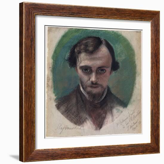 Portrait of Dante Gabriel Rossetti, 1853-William Holman Hunt-Framed Giclee Print