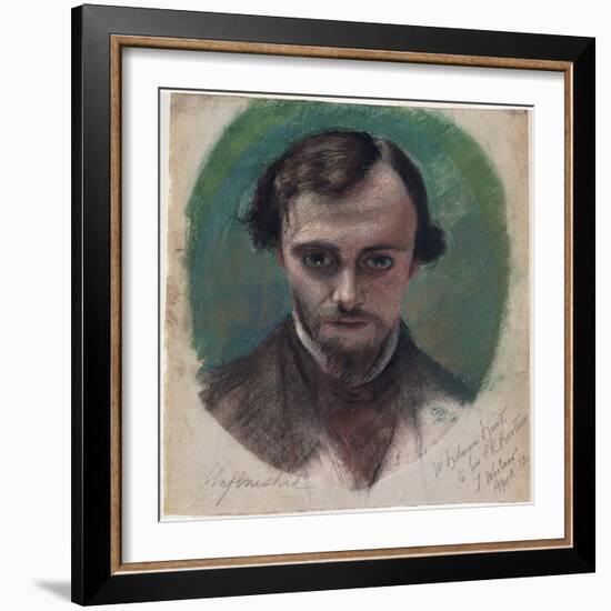 Portrait of Dante Gabriel Rossetti, 1853-William Holman Hunt-Framed Giclee Print