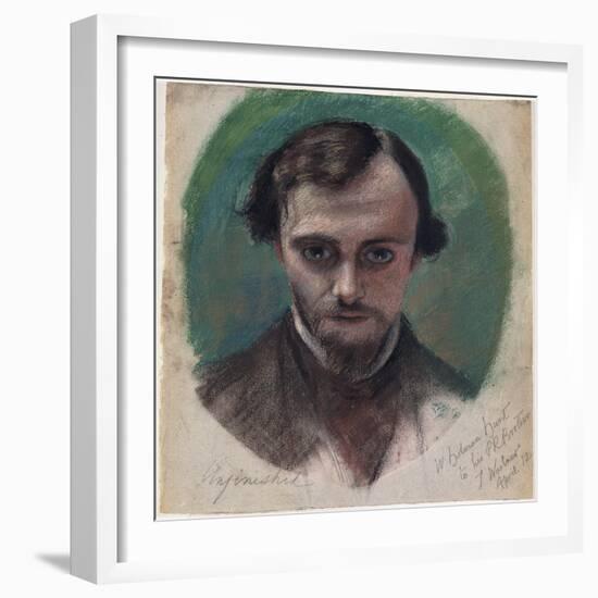 Portrait of Dante Gabriel Rossetti, 1853-William Holman Hunt-Framed Giclee Print