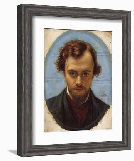 Portrait of Dante Gabriel Rossetti-William Holman Hunt-Framed Giclee Print