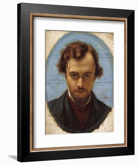 Portrait of Dante Gabriel Rossetti-William Holman Hunt-Framed Giclee Print