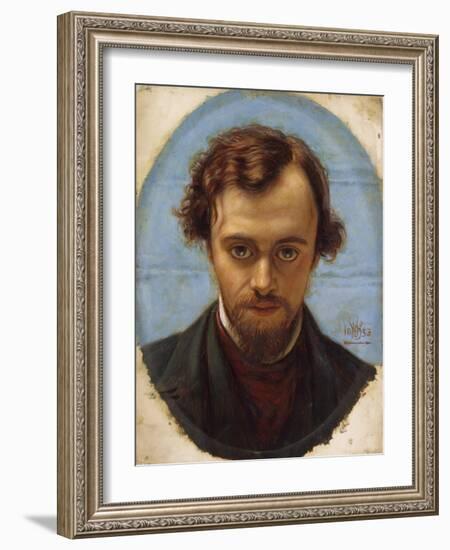 Portrait of Dante Gabriel Rossetti-William Holman Hunt-Framed Giclee Print