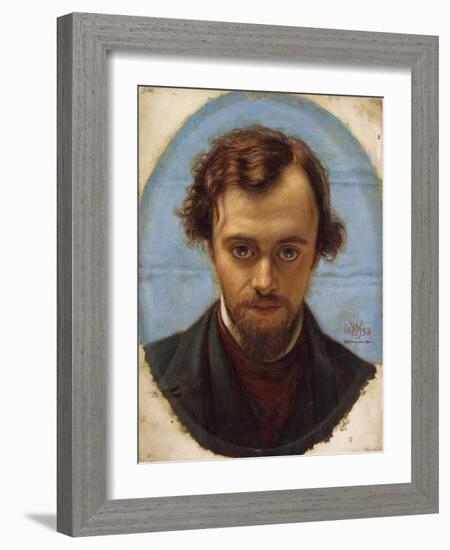 Portrait of Dante Gabriel Rossetti-William Holman Hunt-Framed Giclee Print