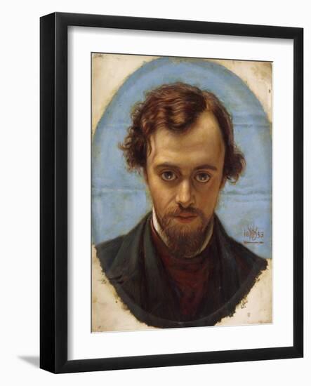 Portrait of Dante Gabriel Rossetti-William Holman Hunt-Framed Giclee Print