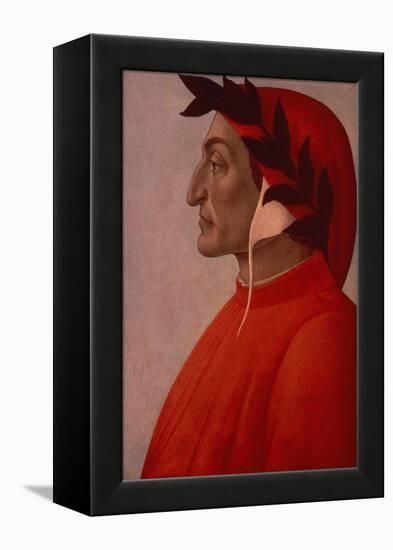 Portrait of Dante-Sandro Botticelli-Framed Premier Image Canvas