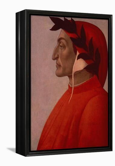 Portrait of Dante-Sandro Botticelli-Framed Premier Image Canvas