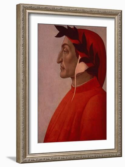 Portrait of Dante-Sandro Botticelli-Framed Giclee Print