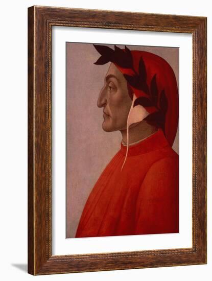 Portrait of Dante-Sandro Botticelli-Framed Giclee Print