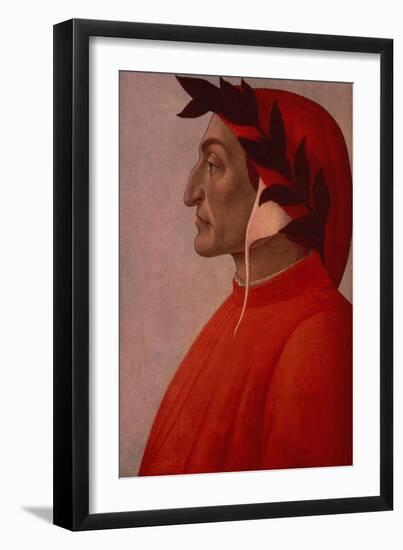 Portrait of Dante-Sandro Botticelli-Framed Giclee Print