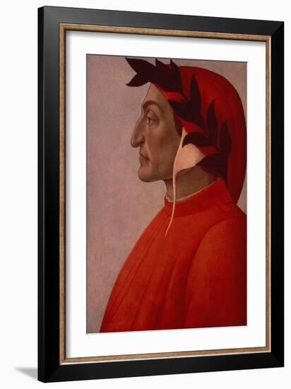 Portrait of Dante-Sandro Botticelli-Framed Giclee Print