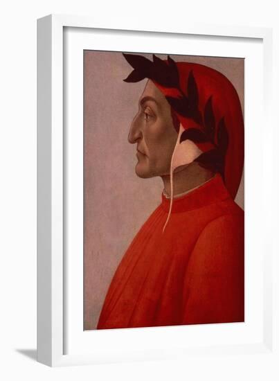 Portrait of Dante-Sandro Botticelli-Framed Giclee Print