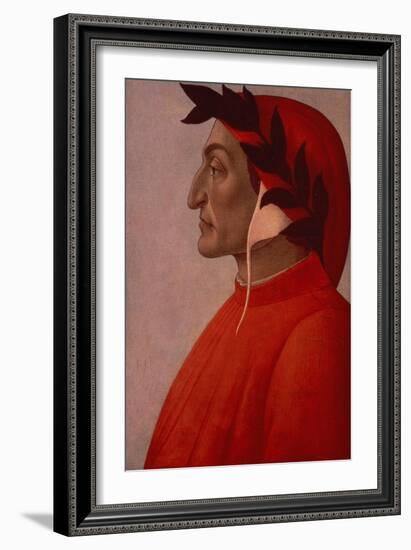 Portrait of Dante-Sandro Botticelli-Framed Giclee Print