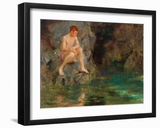 Portrait of David Bone - Cornwall, 1913-Henry Scott Tuke-Framed Giclee Print