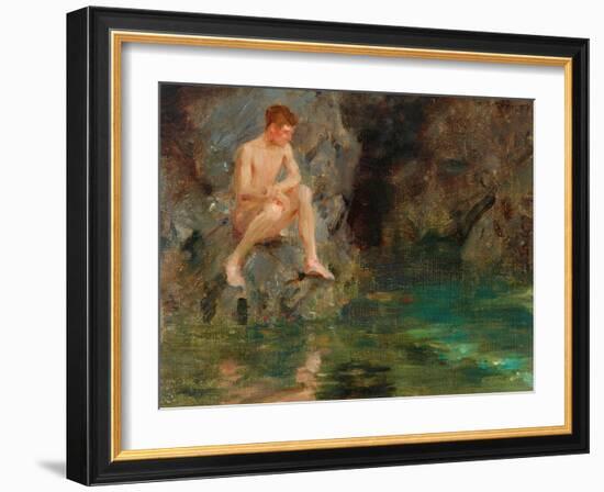 Portrait of David Bone - Cornwall, 1913-Henry Scott Tuke-Framed Giclee Print