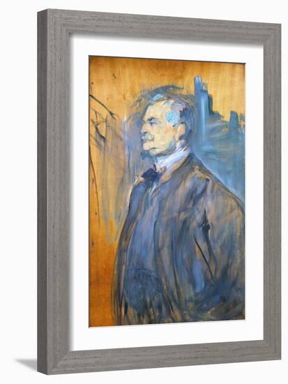 Portrait of De M. Manzi (Panel)-Henri de Toulouse-Lautrec-Framed Giclee Print