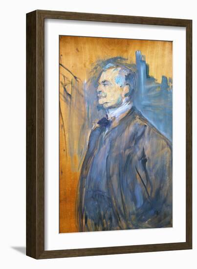 Portrait of De M. Manzi (Panel)-Henri de Toulouse-Lautrec-Framed Giclee Print