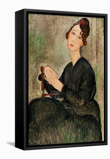 Portrait of Dedie Hayden, 1918-Amedeo Modigliani-Framed Premier Image Canvas