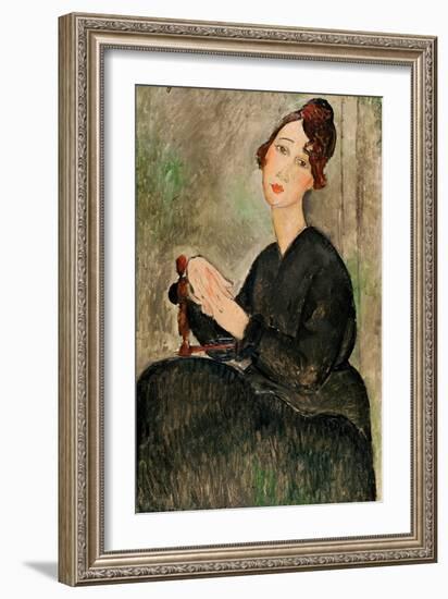 Portrait of Dedie Hayden, 1918-Amedeo Modigliani-Framed Giclee Print