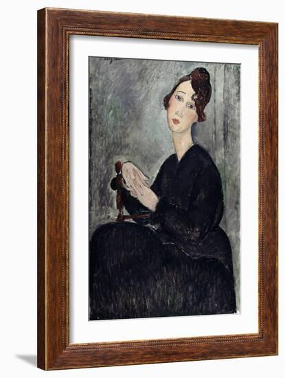 Portrait of Dedie (Odette Hayden)-Amedeo Modigliani-Framed Giclee Print