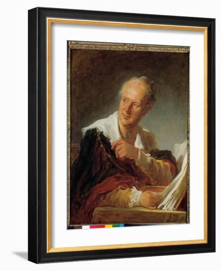 Portrait of Denis Diderot (1713-1784) Writer, 18Th Century (Oil on Canvas)-Jean-Honore Fragonard-Framed Giclee Print