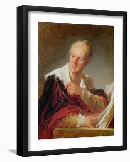 Portrait of Denis Diderot (1715-84) circa 1769-Jean-Honoré Fragonard-Framed Giclee Print