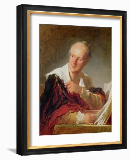 Portrait of Denis Diderot (1715-84) circa 1769-Jean-Honoré Fragonard-Framed Giclee Print