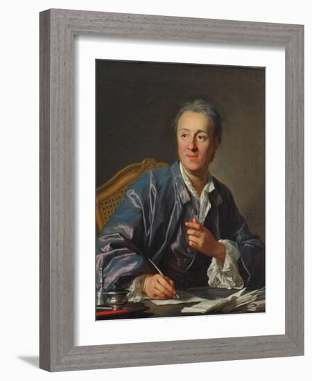 Portrait of Denis Diderot, 1767-Louis Michel Van Loo-Framed Giclee Print