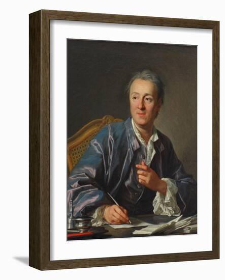 Portrait of Denis Diderot, 1767-Louis Michel Van Loo-Framed Giclee Print