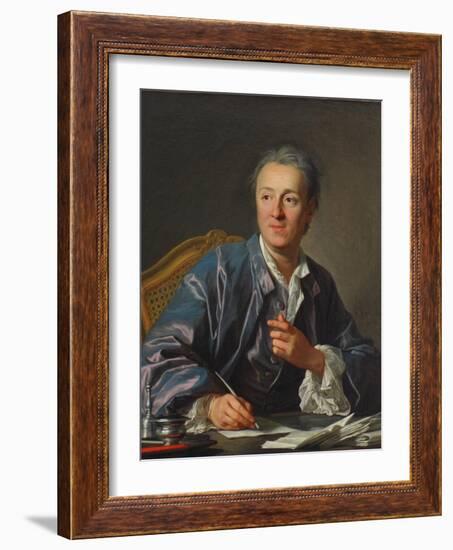 Portrait of Denis Diderot, 1767-Louis Michel Van Loo-Framed Giclee Print