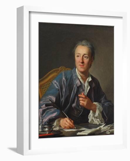 Portrait of Denis Diderot, 1767-Louis Michel Van Loo-Framed Giclee Print