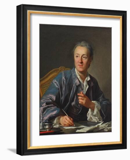 Portrait of Denis Diderot, 1767-Louis Michel Van Loo-Framed Giclee Print