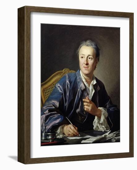 Portrait of Denis Diderot, 1767-Louis Michel Van Loo-Framed Art Print