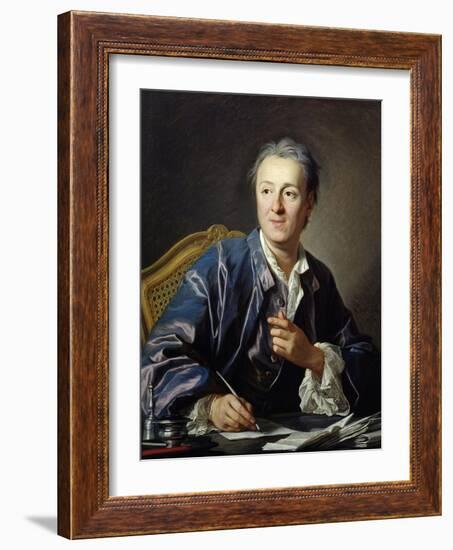 Portrait of Denis Diderot, 1767-Louis Michel Van Loo-Framed Art Print