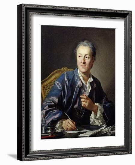 Portrait of Denis Diderot, 1767-Louis Michel Van Loo-Framed Art Print