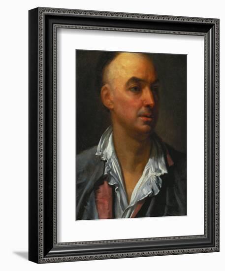 Portrait of Denis Diderot, Bust-Length, Wearing an Open, Lace-Collared, Shirt and Jacket-Jean-Baptiste Greuze-Framed Giclee Print