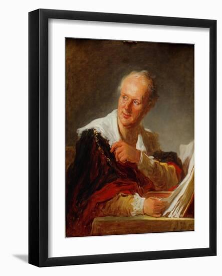 Portrait of Denis Diderot, Ca 1769-Jean-Honoré Fragonard-Framed Giclee Print