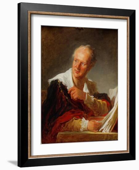 Portrait of Denis Diderot, Ca 1769-Jean-Honoré Fragonard-Framed Giclee Print