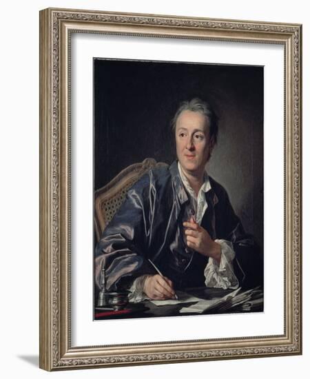 Portrait of Diderot, c.1767-Carle Vanloo-Framed Giclee Print