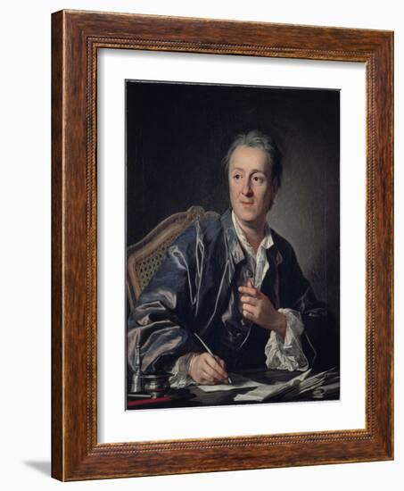 Portrait of Diderot, c.1767-Carle Vanloo-Framed Giclee Print