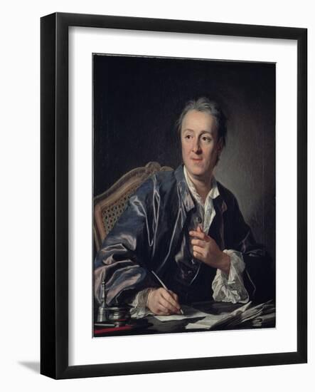 Portrait of Diderot, c.1767-Carle Vanloo-Framed Giclee Print