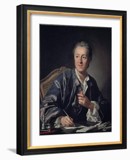 Portrait of Diderot, c.1767-Carle Vanloo-Framed Giclee Print